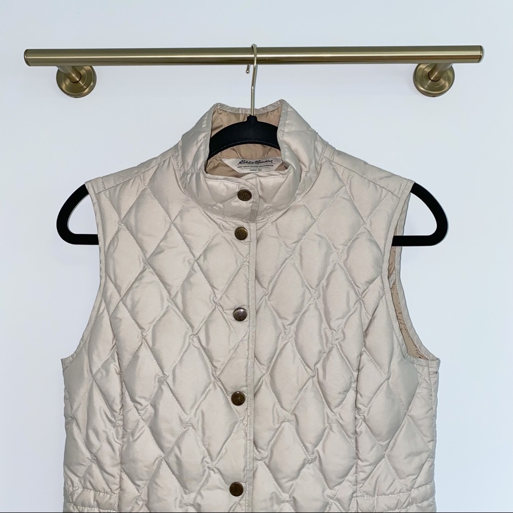 Eddie Bauer Diamond Quilt Goose Down Vest - Picture 2 of 12
